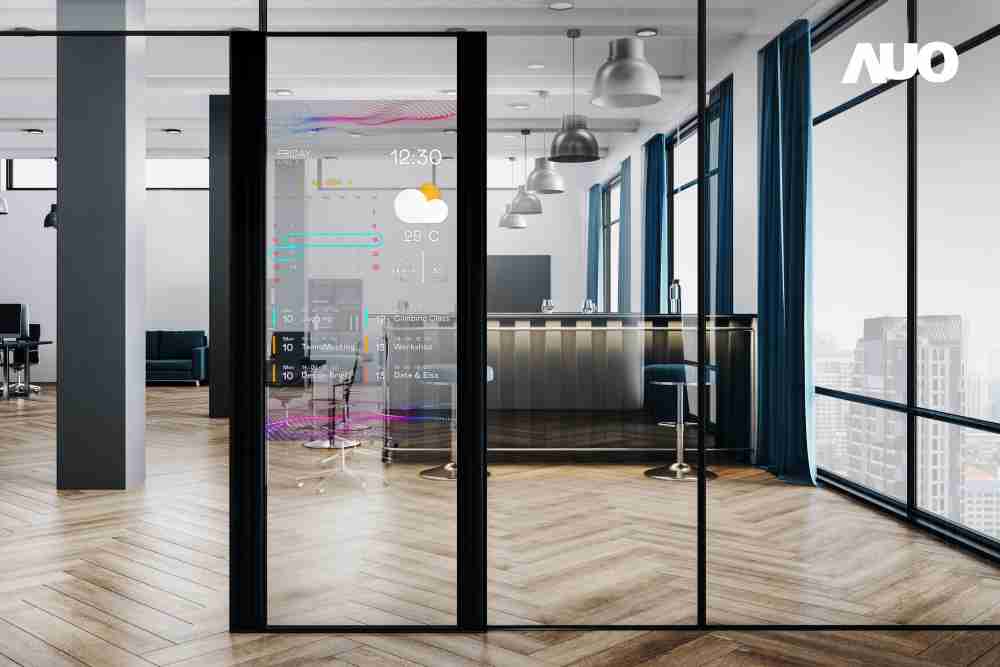 60吋Micro LED透明窗屏显示器，，，可依需求调整并延伸应用于不同场域，，包括汽车侧窗或家庭玄关、、智慧橱窗、、商业展示等面向，，，提供丰富的信息娱乐内容